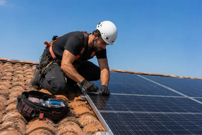Maintenance et monitoring de panneaux solaires à Creissan