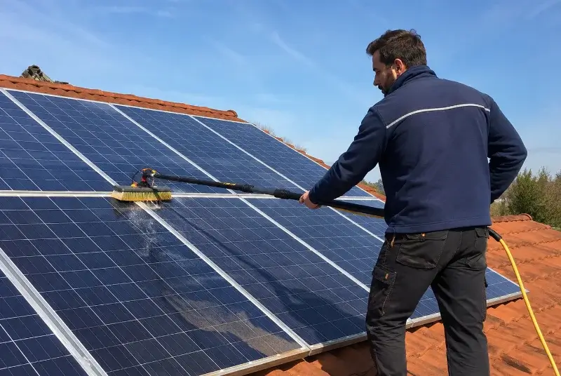 Nettoyage et entretien de panneaux solaires à Creissan
